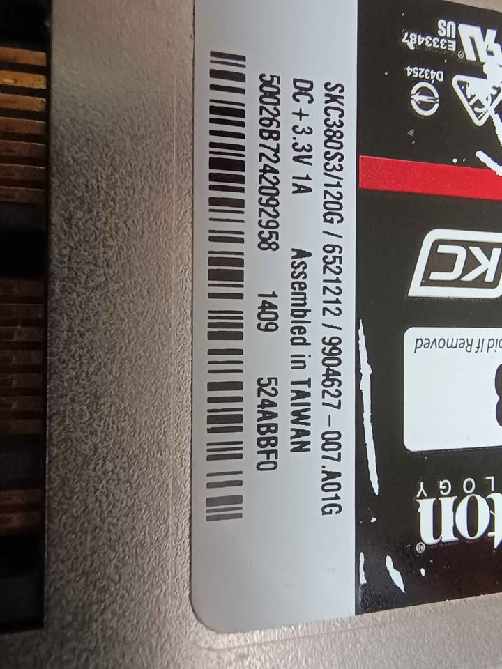 Kingston KC380 1,8" SSD - 2