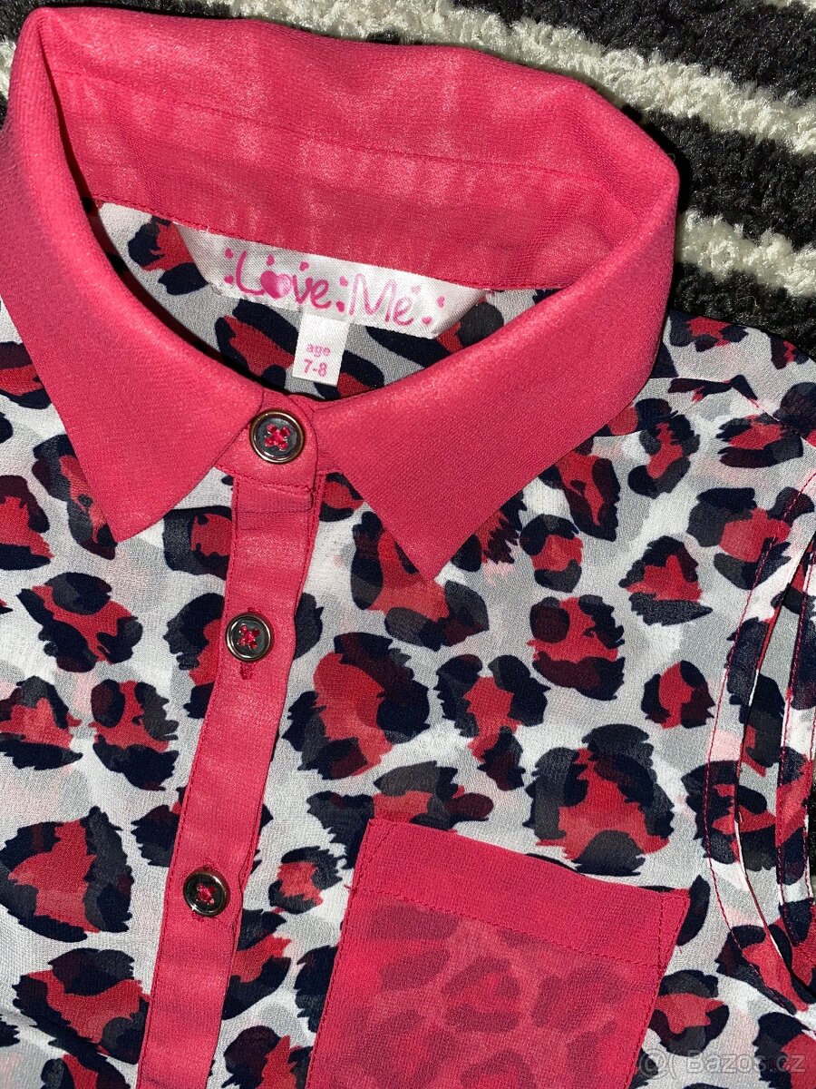 Leopardí košile -122/128 - 2