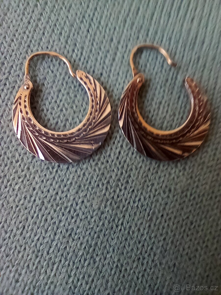 Stříbrné náušnice z 1. pol. 20. stol - 2