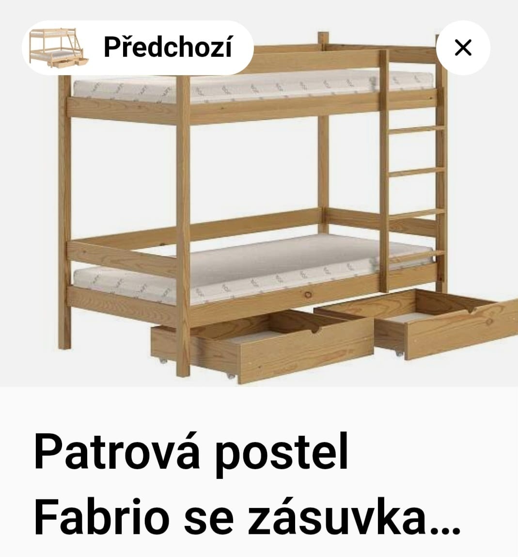 Patrová postel s rozšířením - 2