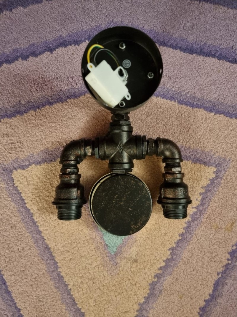 světlo industriální 2x E27 + hodiny - 2