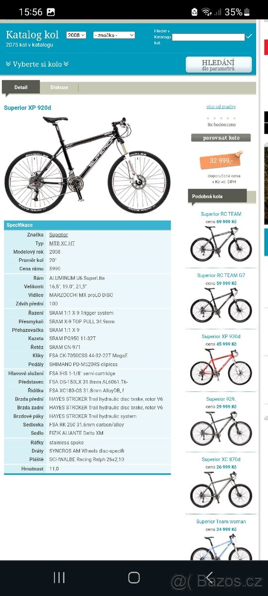 Horské kolo Superior - 2