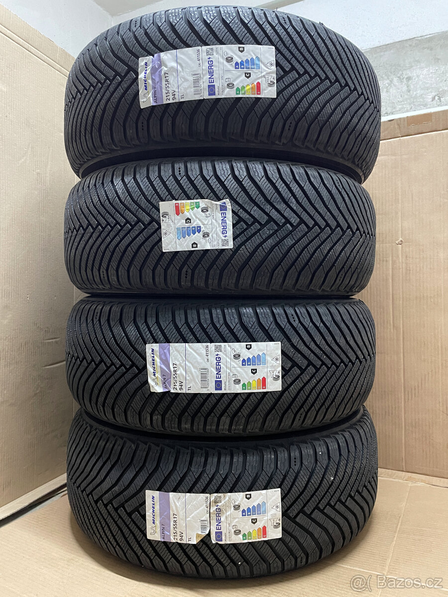 NOVÉ ZIMNÍ MICHELIN ALPIN7 215/55/17 94V XL DOT2024 - 2