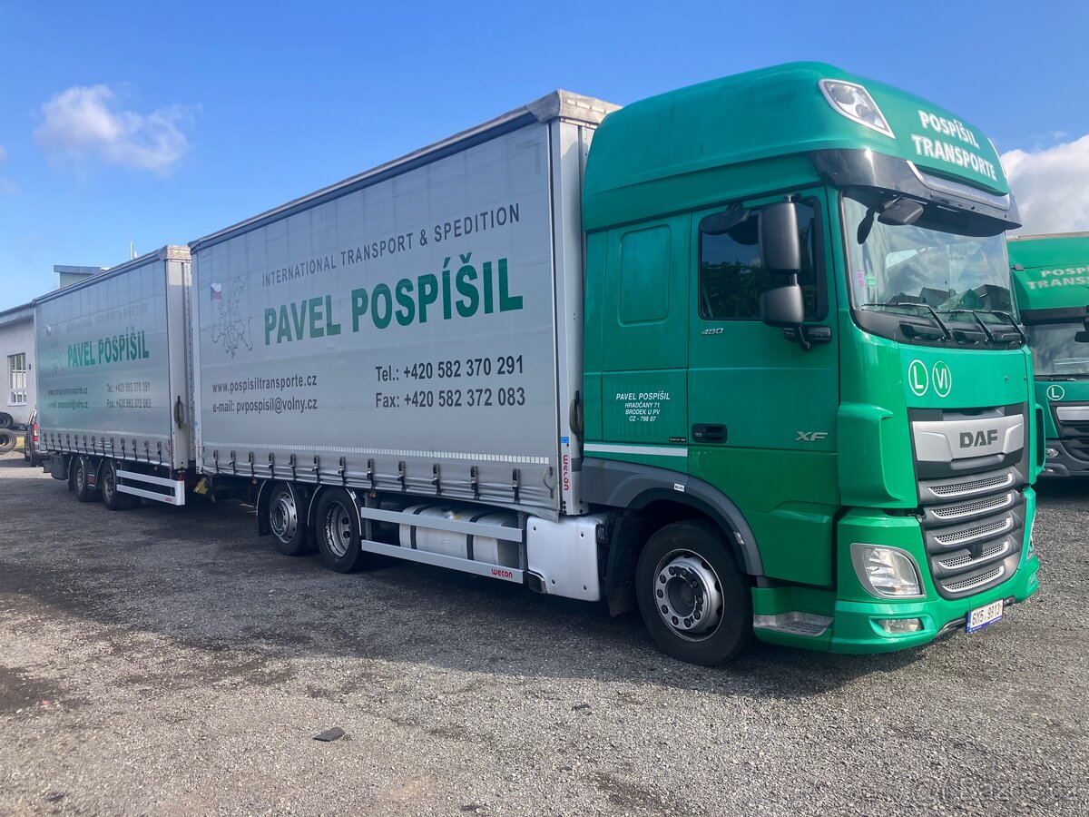 DAF XF 480 vyrobeno 2018 + vlek Wecon - 2