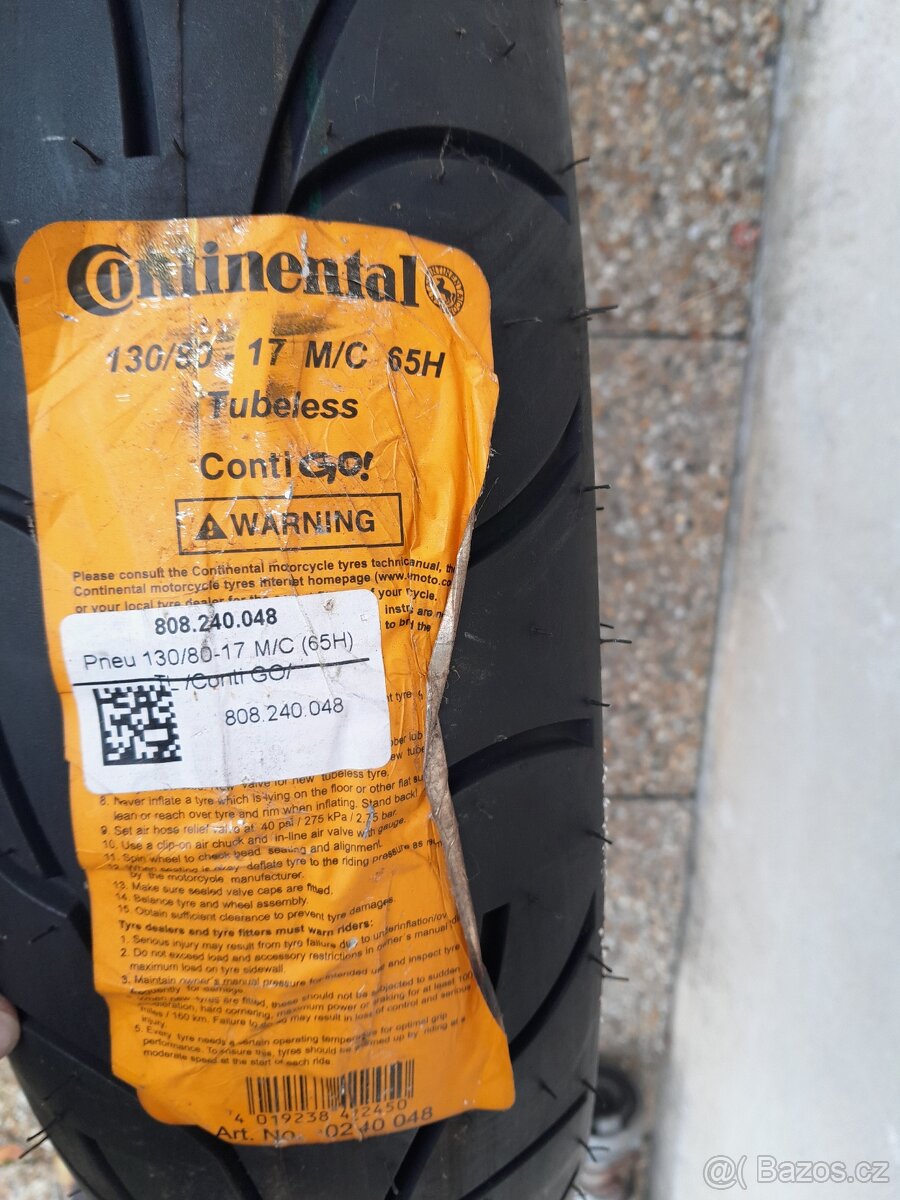 Nová pneumatika Continental 130/80R17 - 2