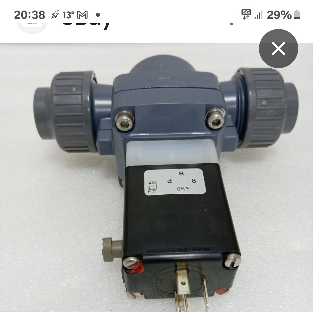 Ventil dvoucestný elektromagneticky PVC ventil Parker - 2