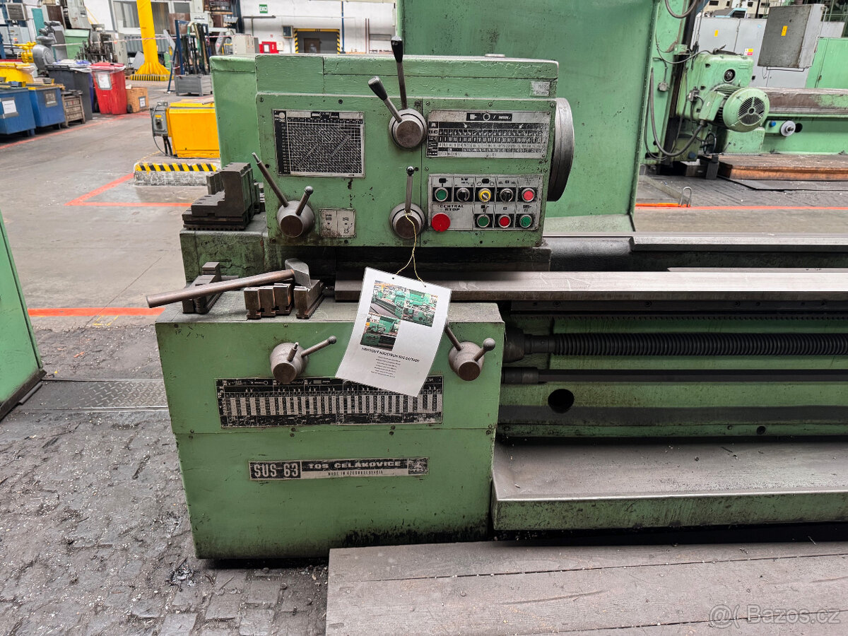 hrotový soustruh TOS SUS 63/ 3500 - 2