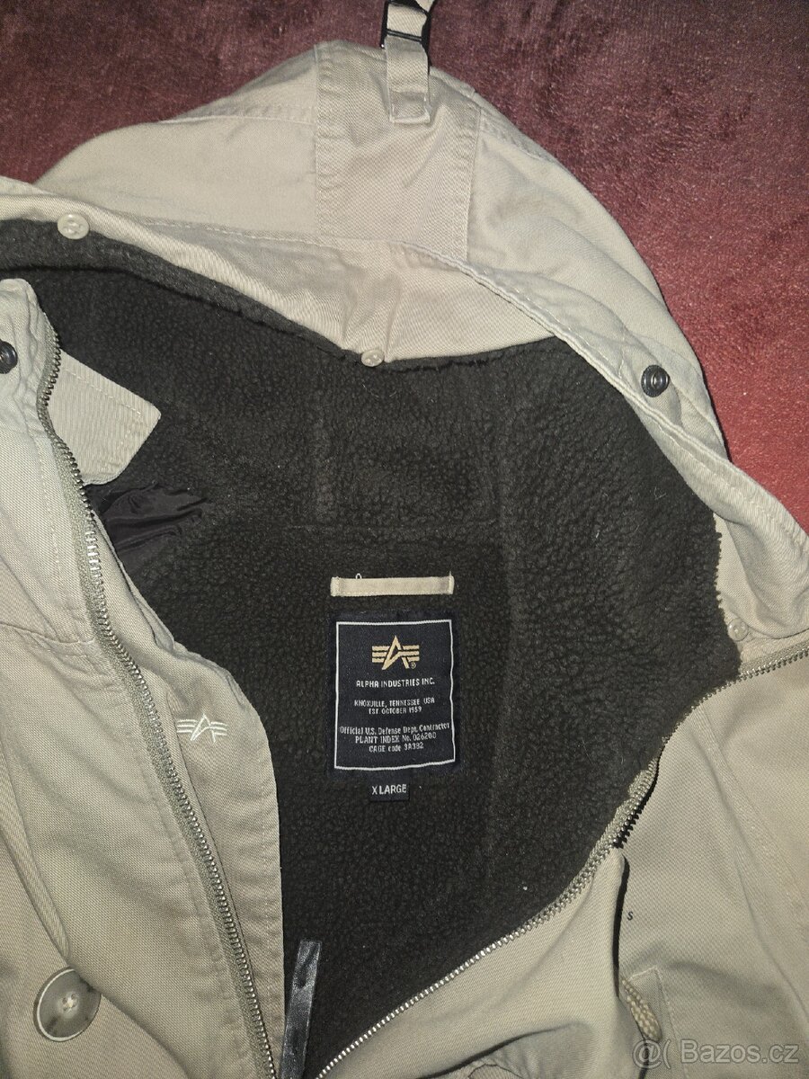 ALPHA Industries parka bunda vel .XL stav 8/10 ,stav viz - 2