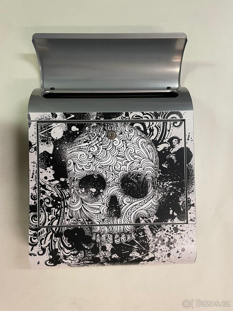 Pošotvní schránka s potiskem lebky - 2