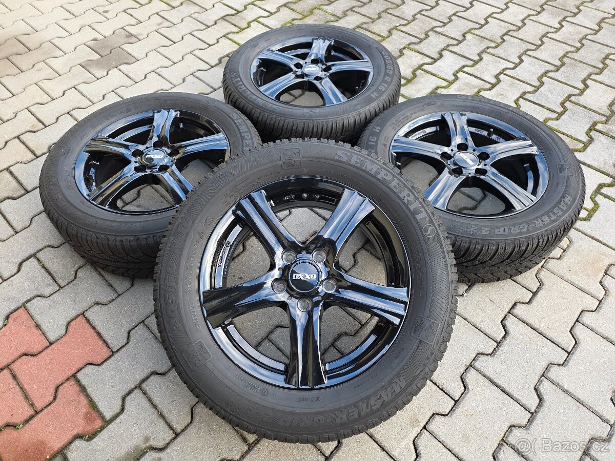 Alu kola Oxxo 5x112 Zimní semperit 205/60/16 černé - 2