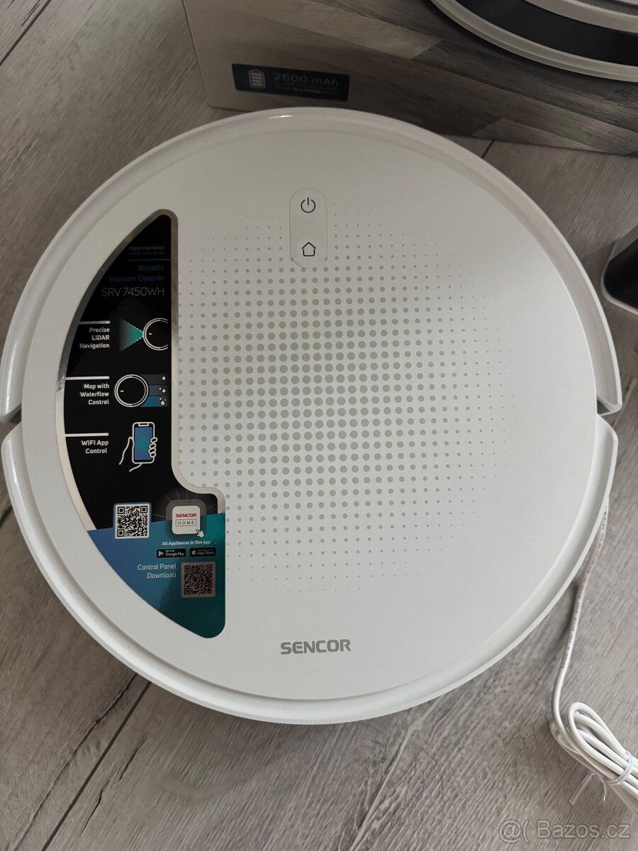 Robotický vysávač Sencor SRV 7450WH - nový - 2