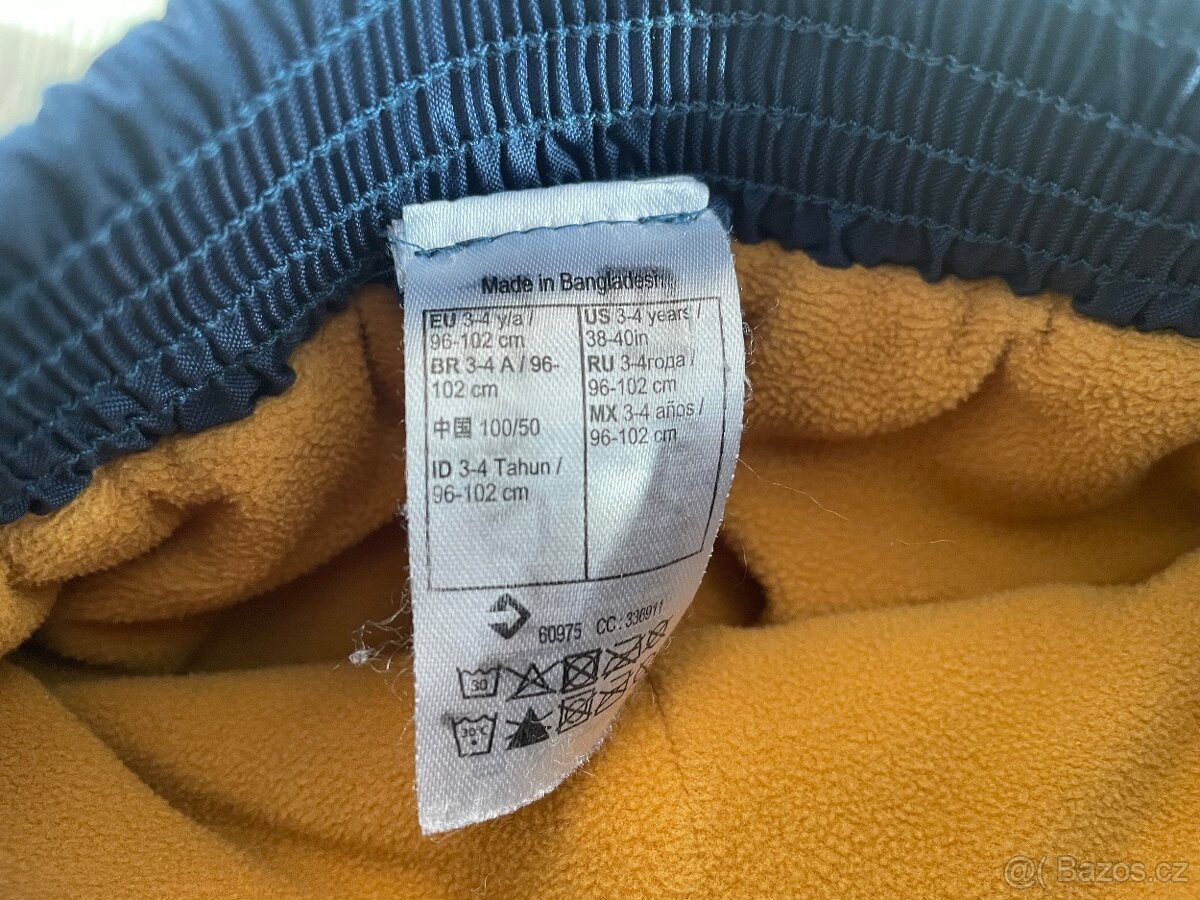 Zimni kalhoty 3-4roky - 2