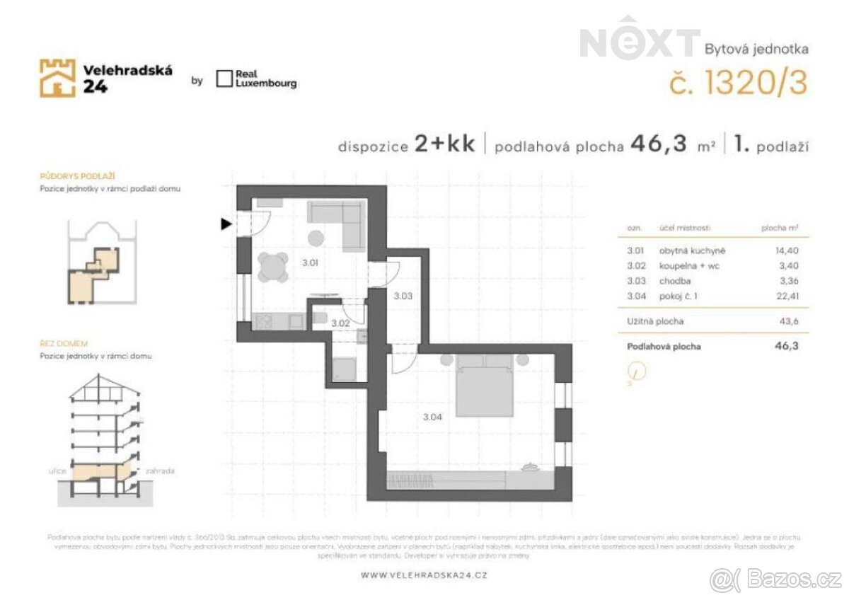 Prodej byt 2+kk, 43㎡ - 2