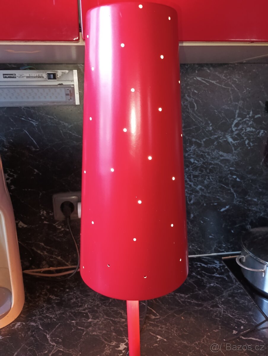 TALLVIK Lampička retro z Ikei 90 léta výška 60 cm červená - 2