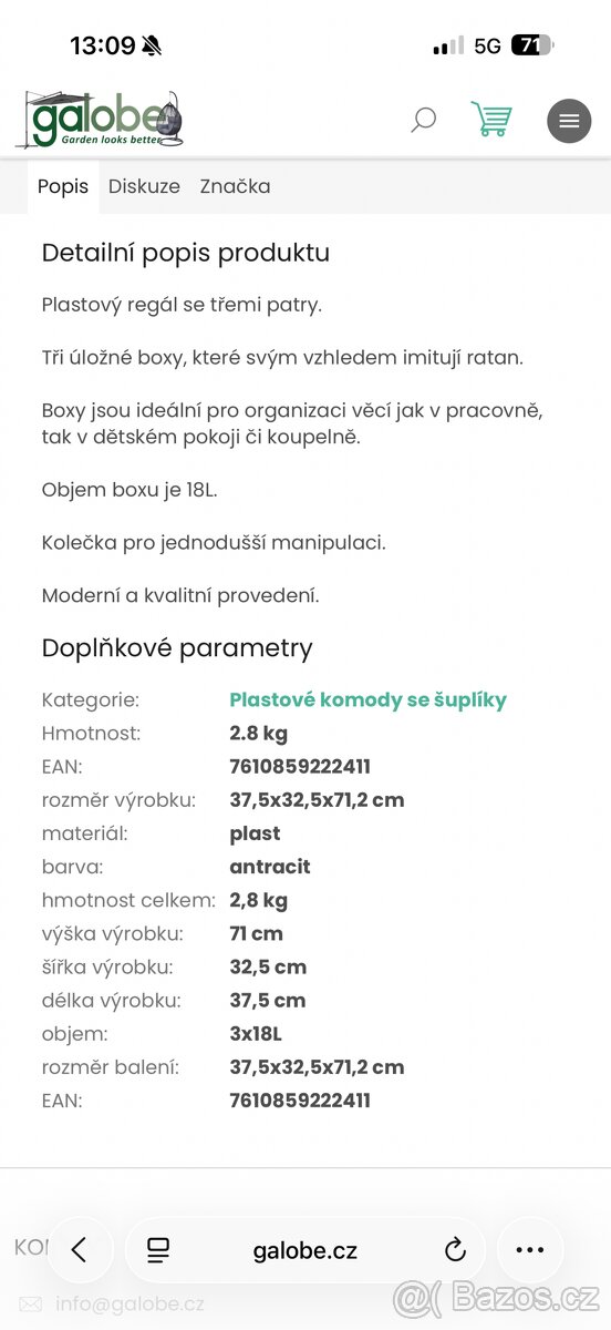 Plastová komoda na kolečkách - 2