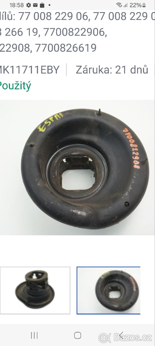 Koupím na renault laguna 1 , espace 3 , upevnění tlumiče - 2