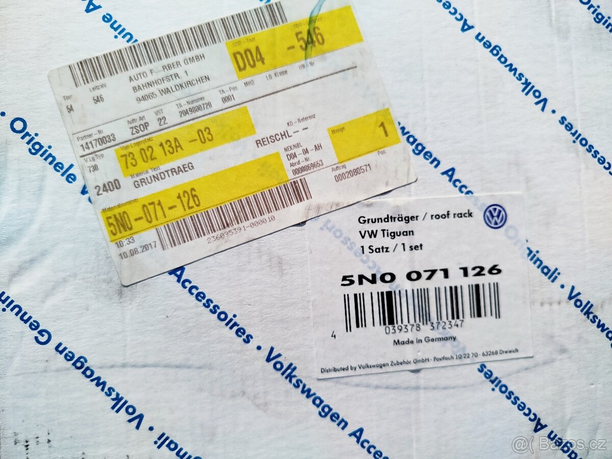 VW Tiguan střešní nosič 5N0071126 - 2