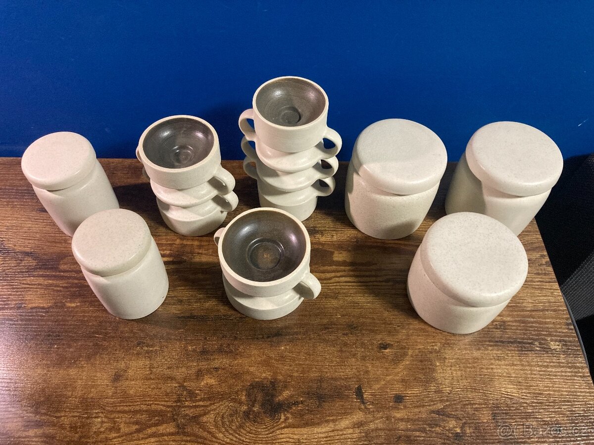 Retro 8dílná sada svícen a uložené dózy - 2