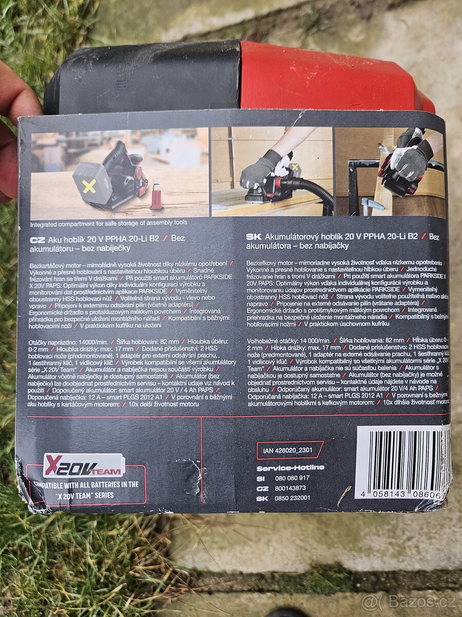 Aku hoblík parkside ppha 20li b2 - 2