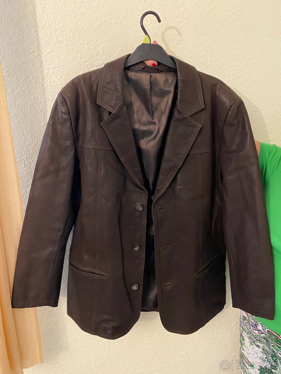 Pánská zimní kožená bunda - 2