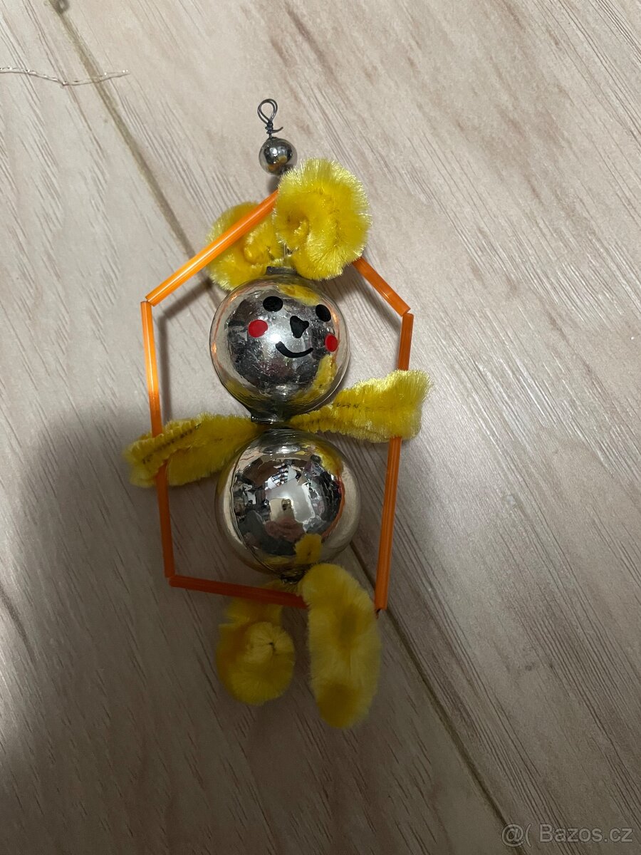 Sběratelské vánoční korálkové ozdoby🎄foukané skleněné posta - 2