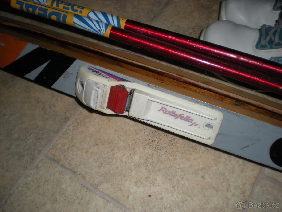 retro běžky, hůlky,boty - 2