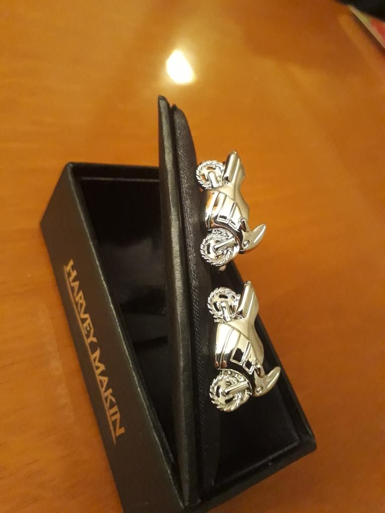 Pánské manžetové knoflíčky - motorky HARVEY MAKIN - 2