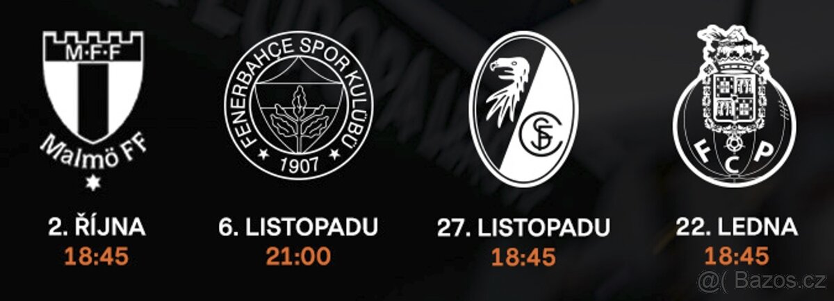 Vstupenky FC Viktoria Plzeň : FC Porto T9, řada 10 - 2