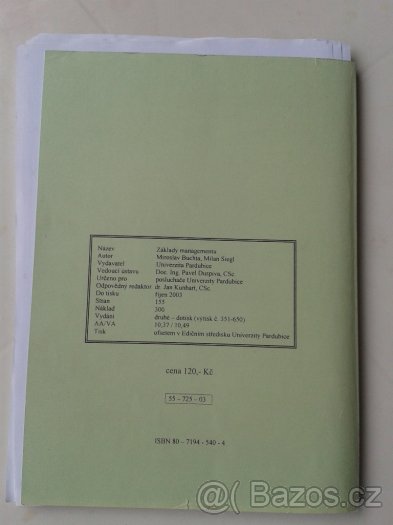Základy managementu Univerzita Pardubice Miroslav Buchta - 2