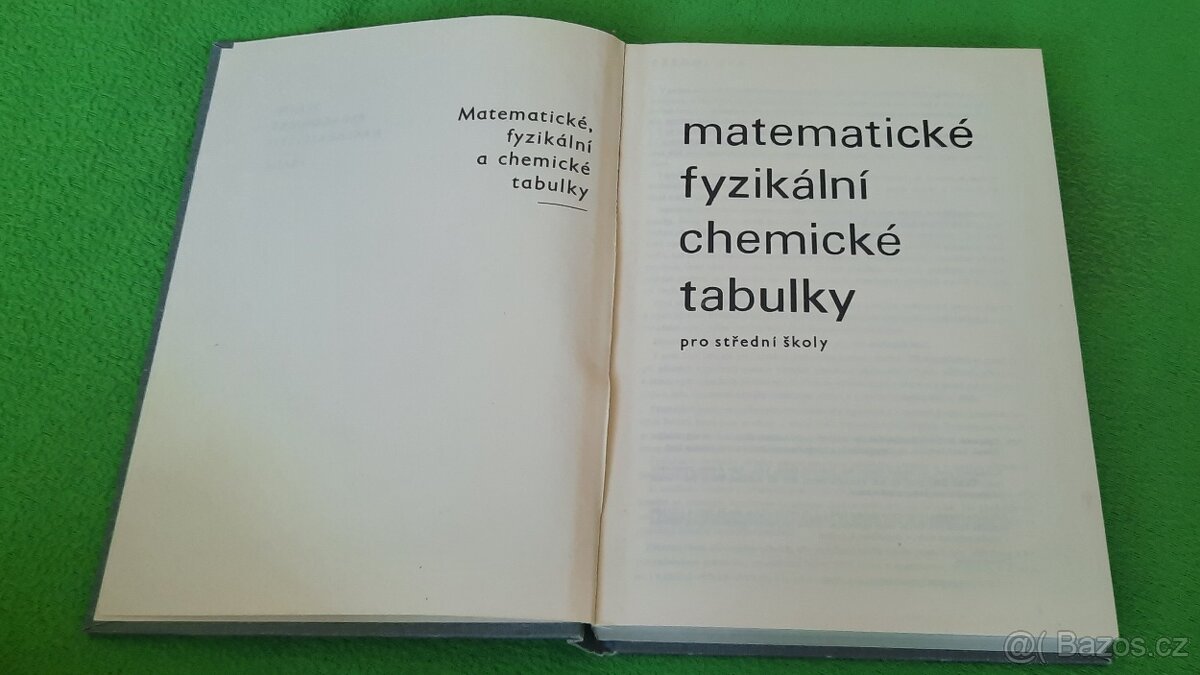 Matematické fyzikální chemické tabulky - 2