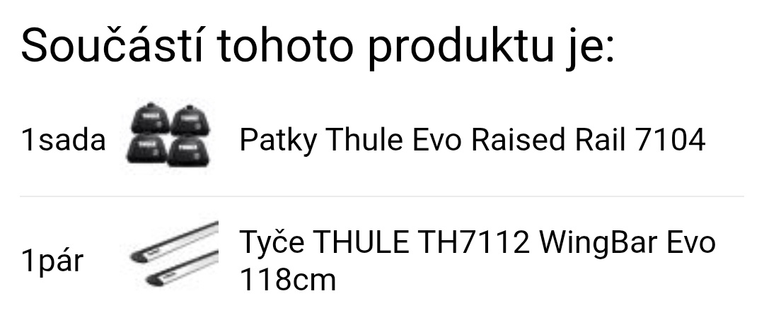 Příčníky Thule Wingbar Evo pro Golf VII / Superb III - 2