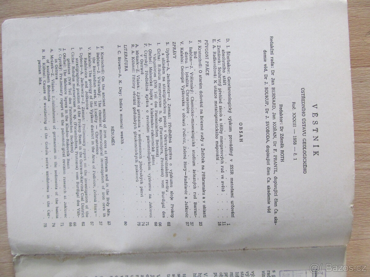Věstník ÚÚG 1958 č. 1 - 2