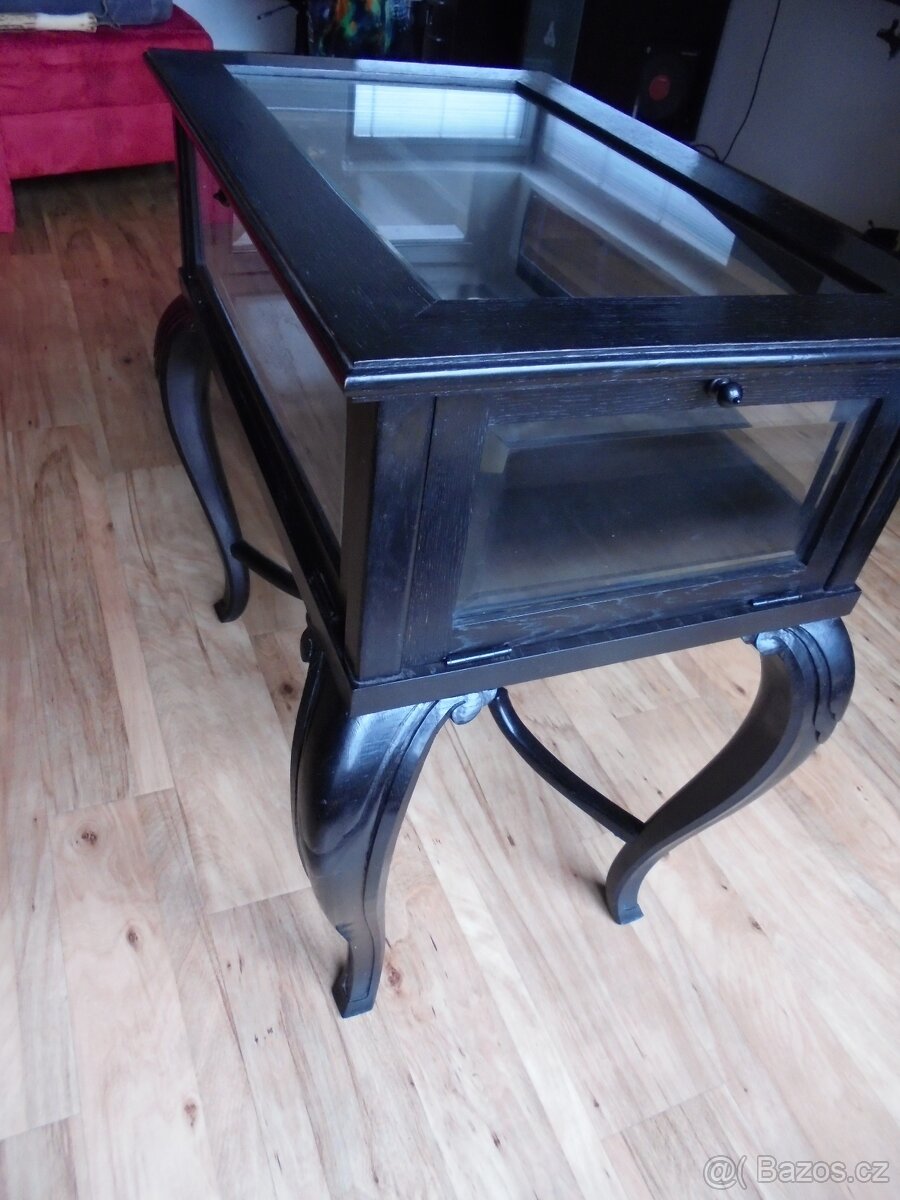 Starožitný vitrínový stolek- Top stav - 2