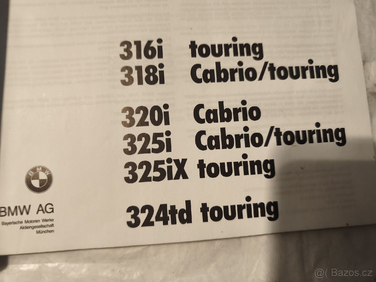 Návod k obsluze BMW E30 - 2