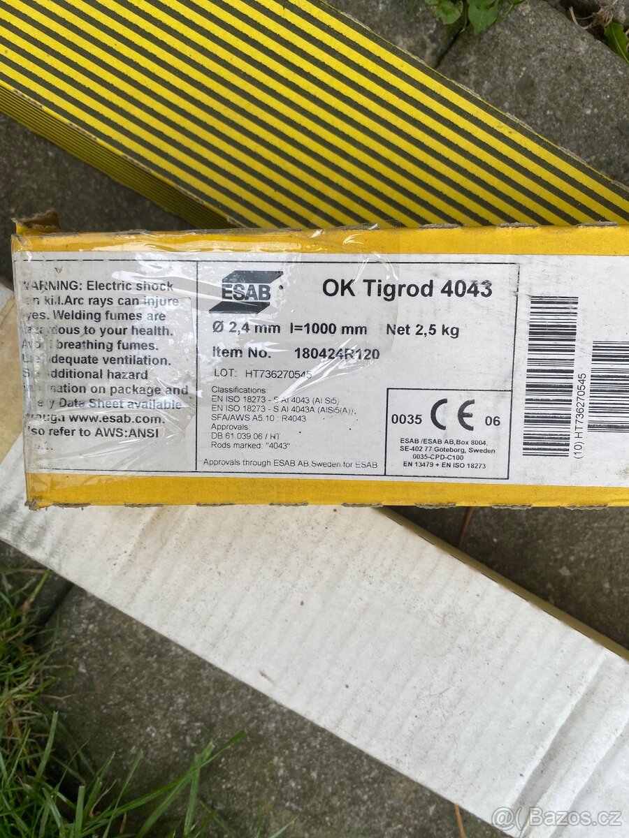 Svařovací dráty ESAB OK TIGROD 4043 a 4047 - 2