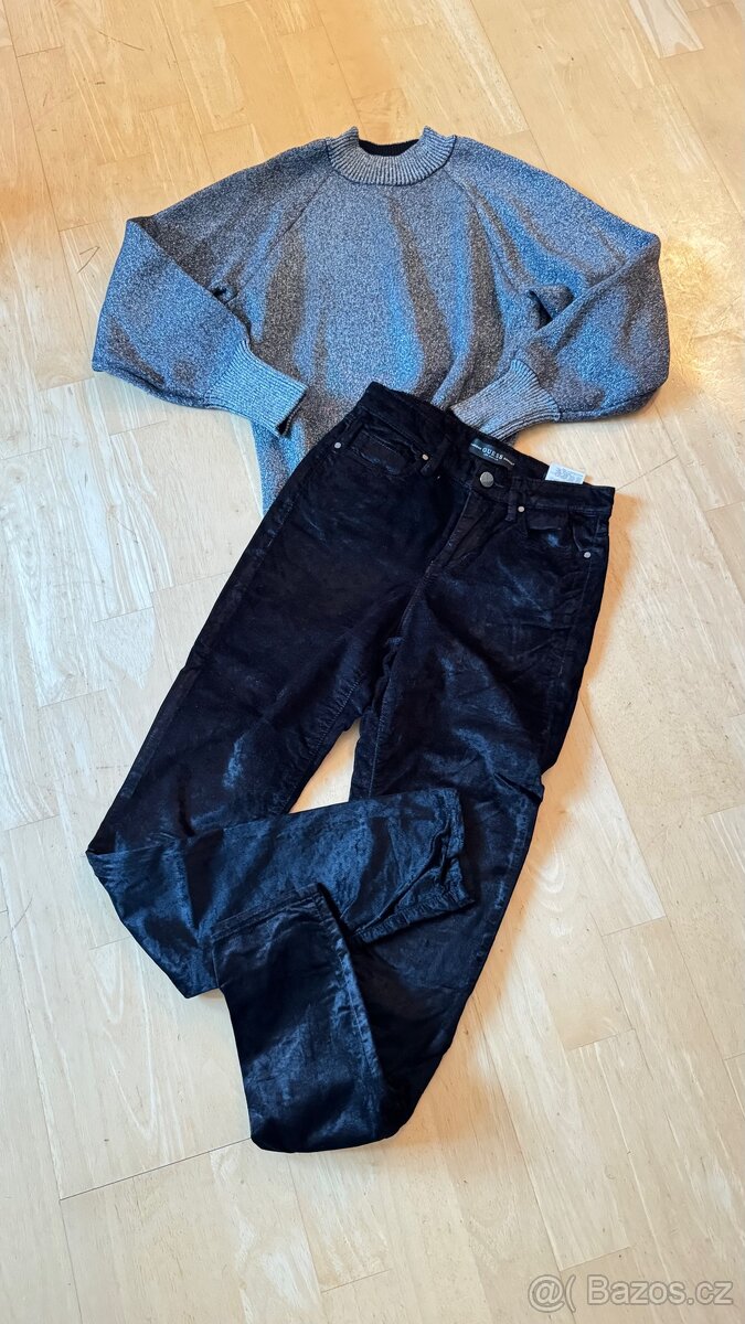 Sametové slim kalhoty Guess vel. 25 - 2