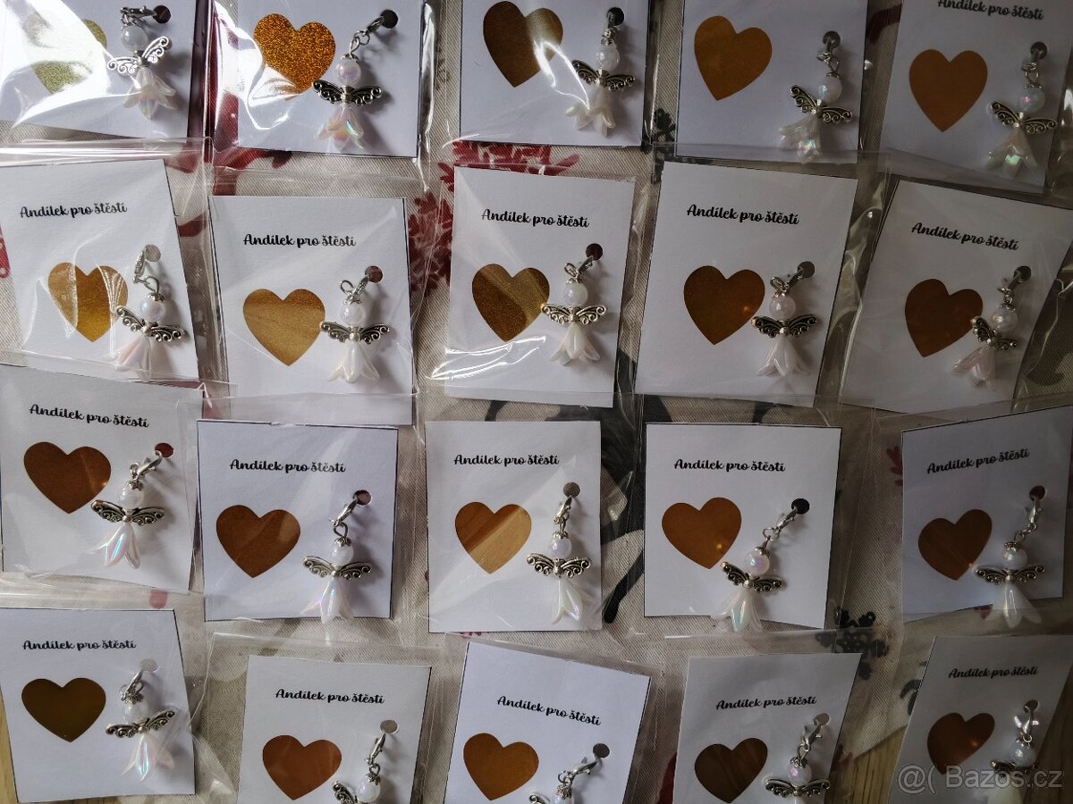 Přívěsek anděl bílý dárek - 2