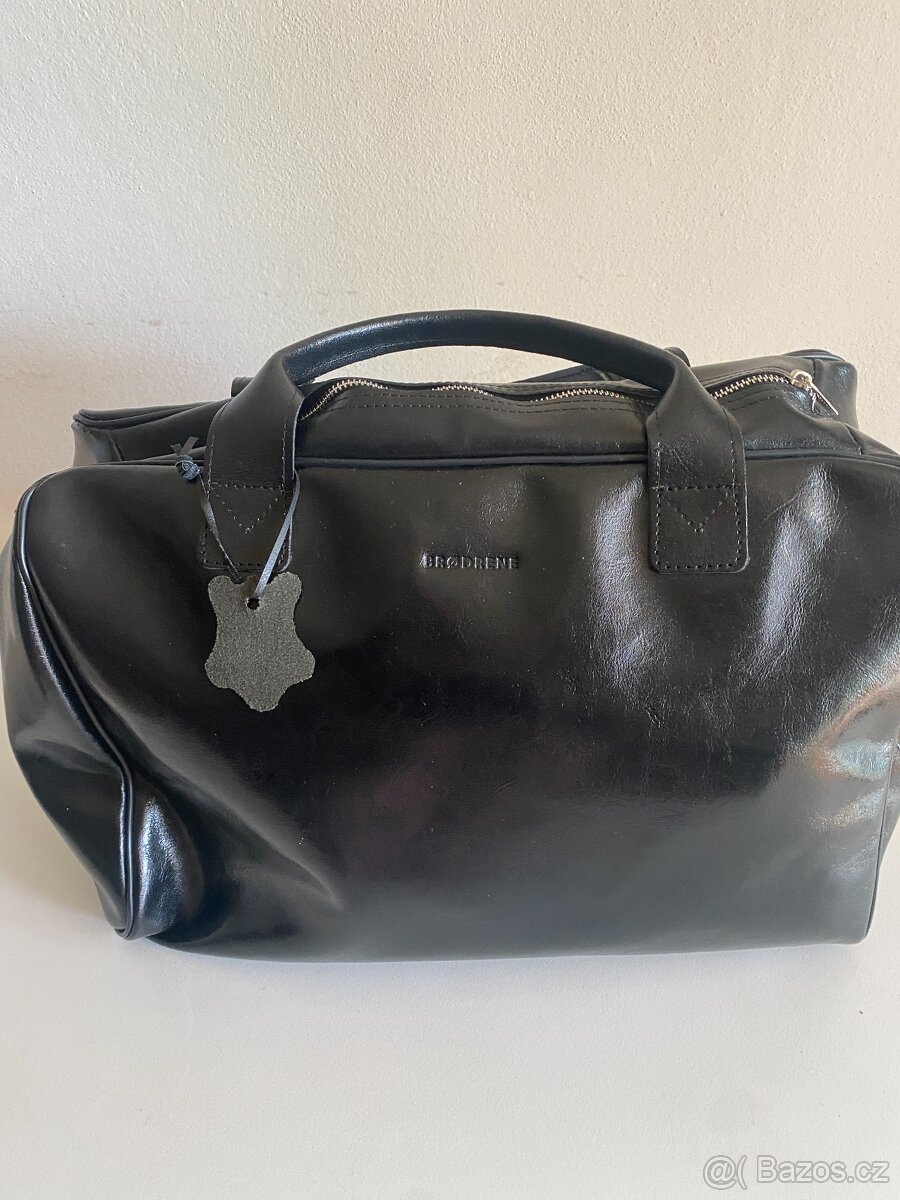 Černá kožená brašna Brodrene - 2