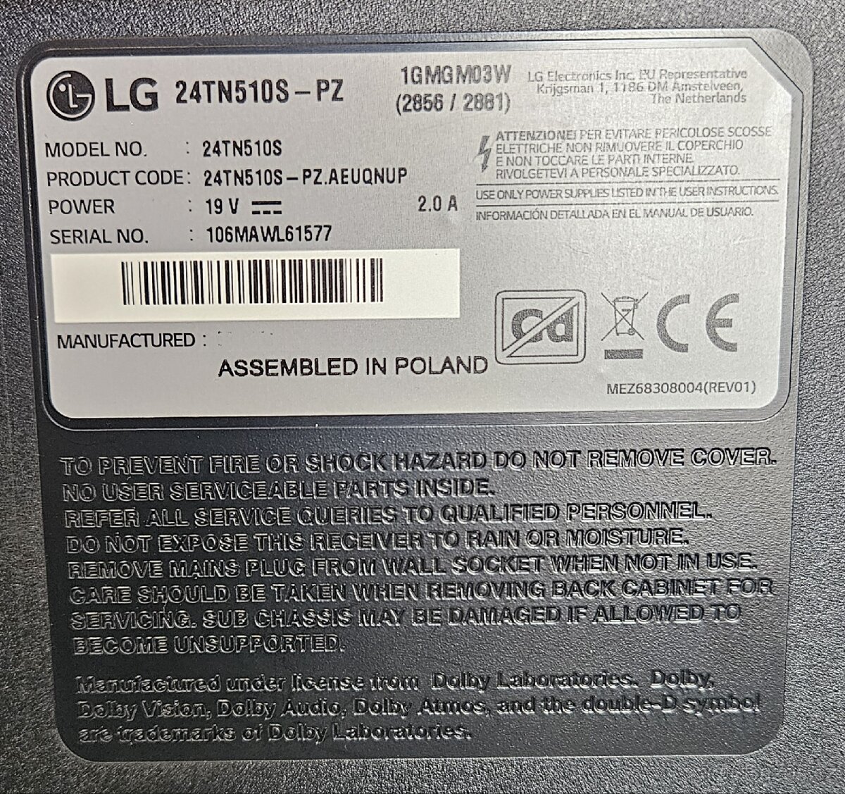 LG TELEVIZE 24TN510S-24"60cm - 2