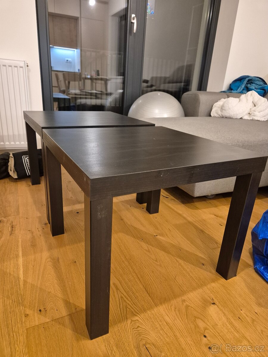 2x Ikea LACK Odkládací stolek, černohnědá, 55x55 cm - 2