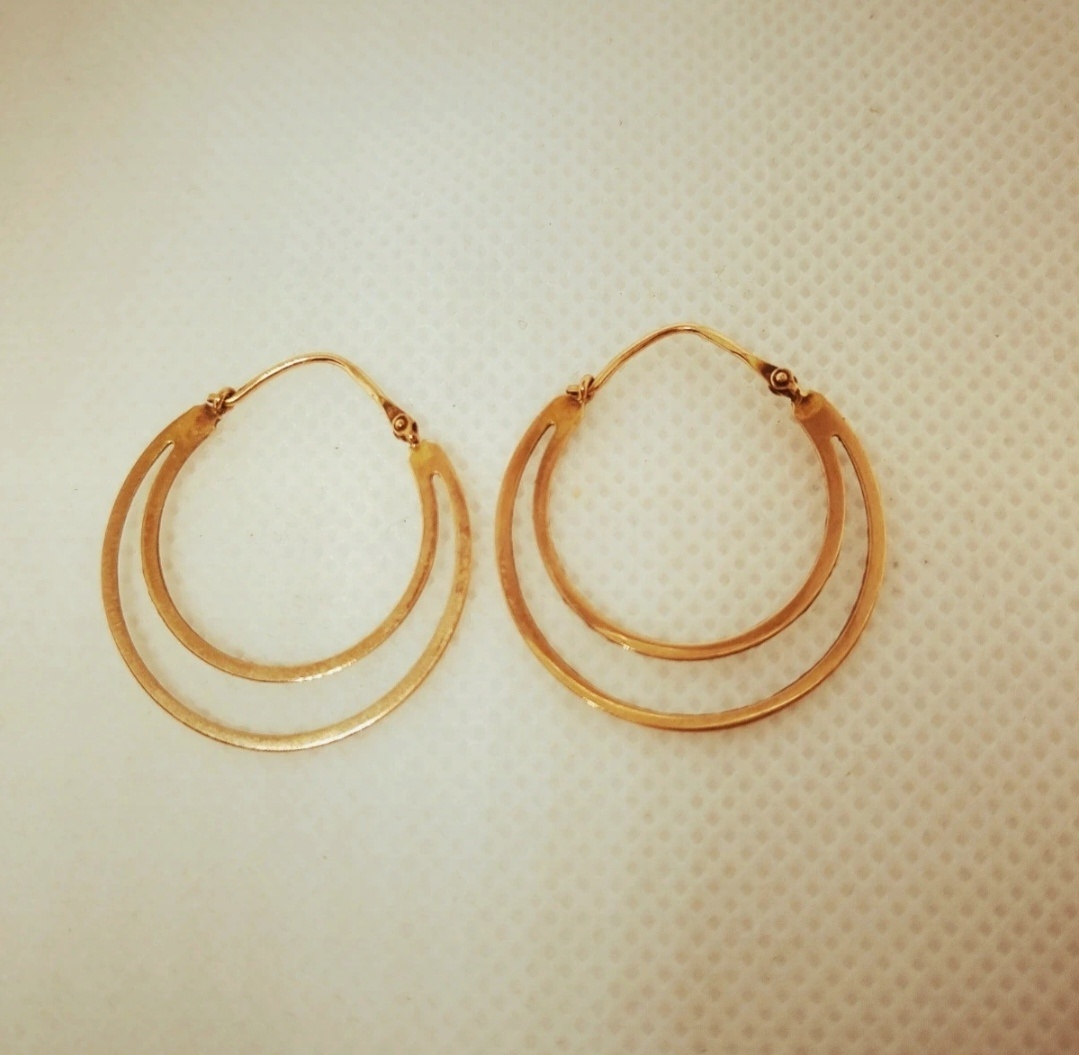 Zlaté náušnice dvojité - 2