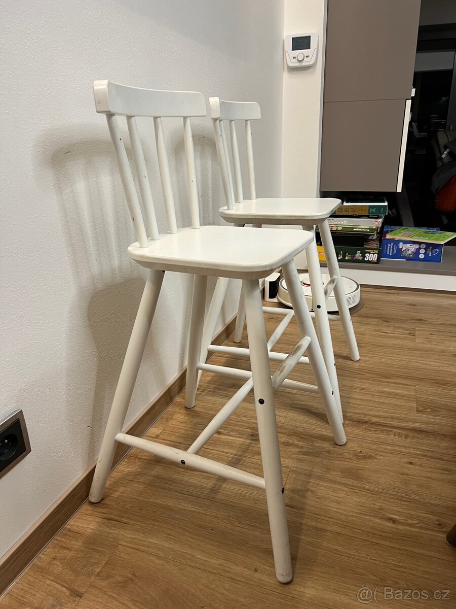 Dětská židle, bílá - 2