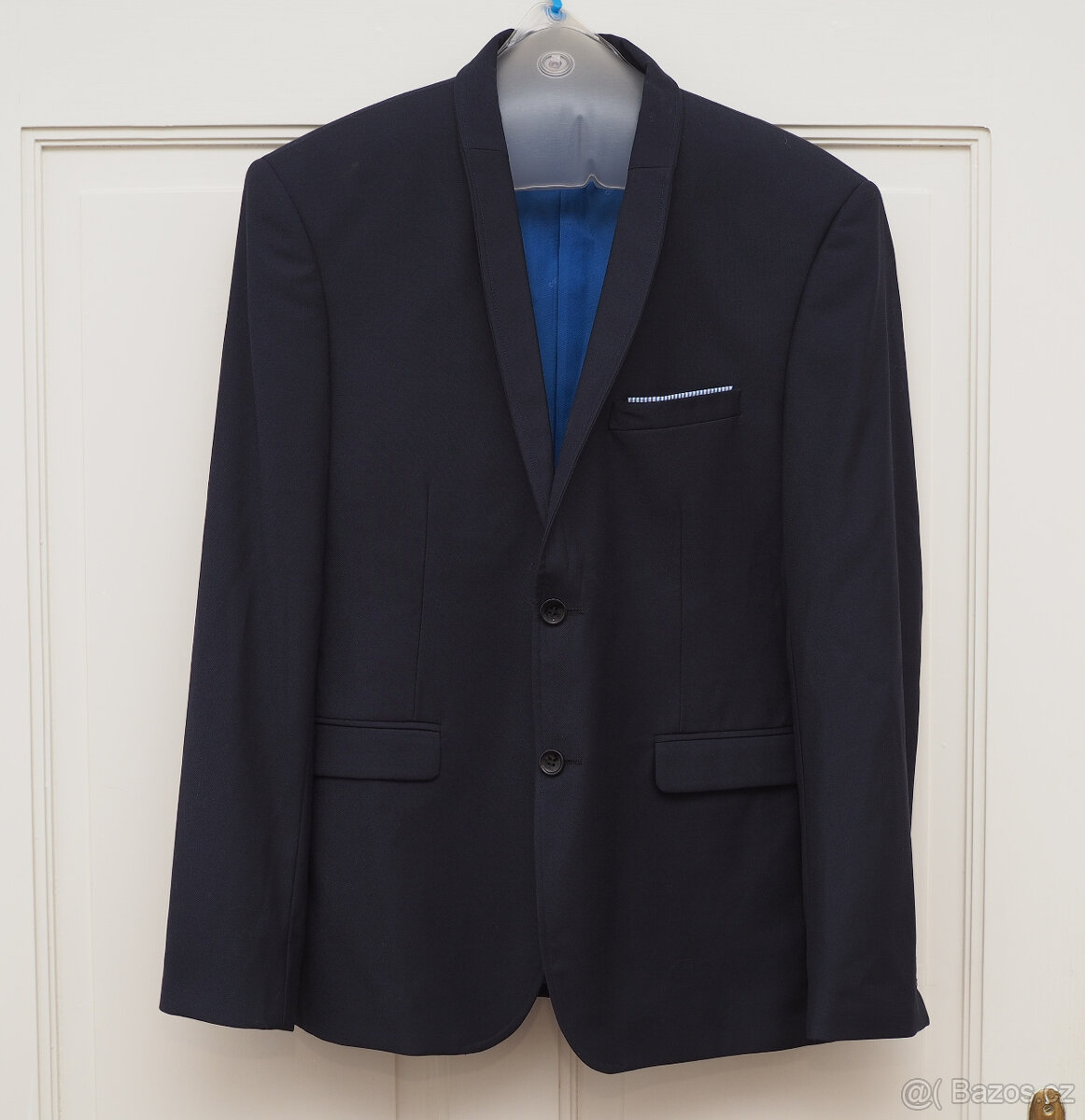 Tmavě modrý pánský oblek vel. L - 2