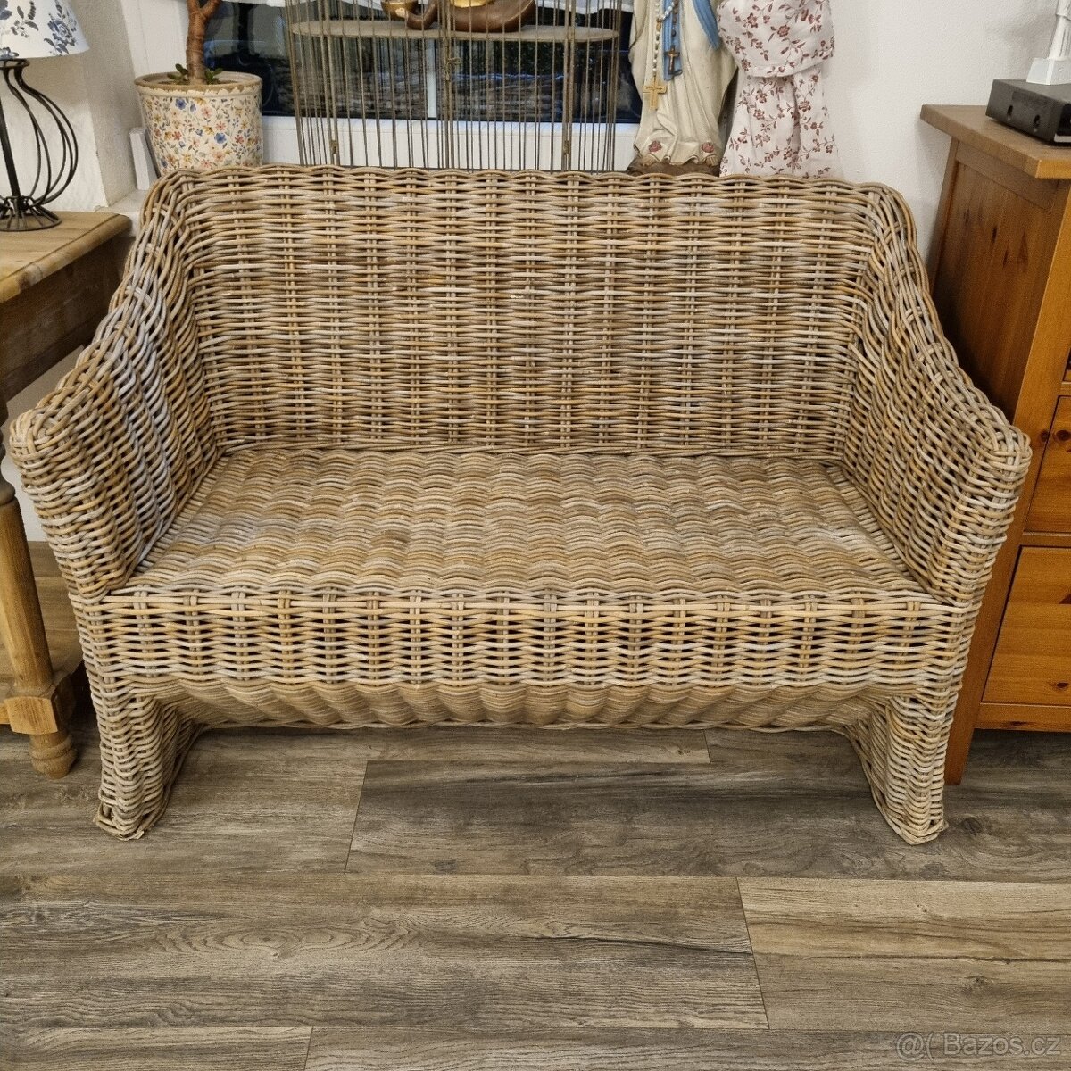 Ratanová lavice lavička - 2