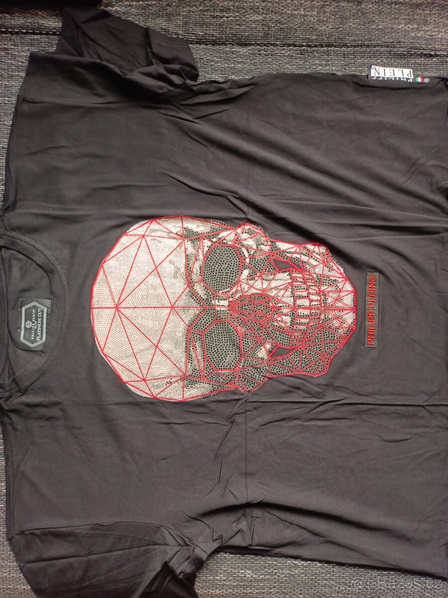 Černé velké tričko Philipp Plein 7XL - 2