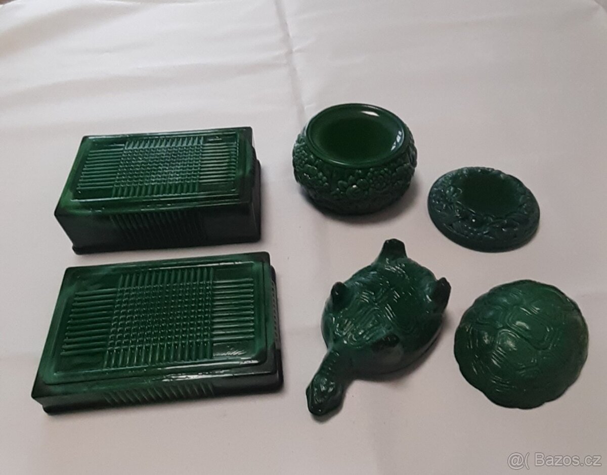 Malachytové dózy - 2