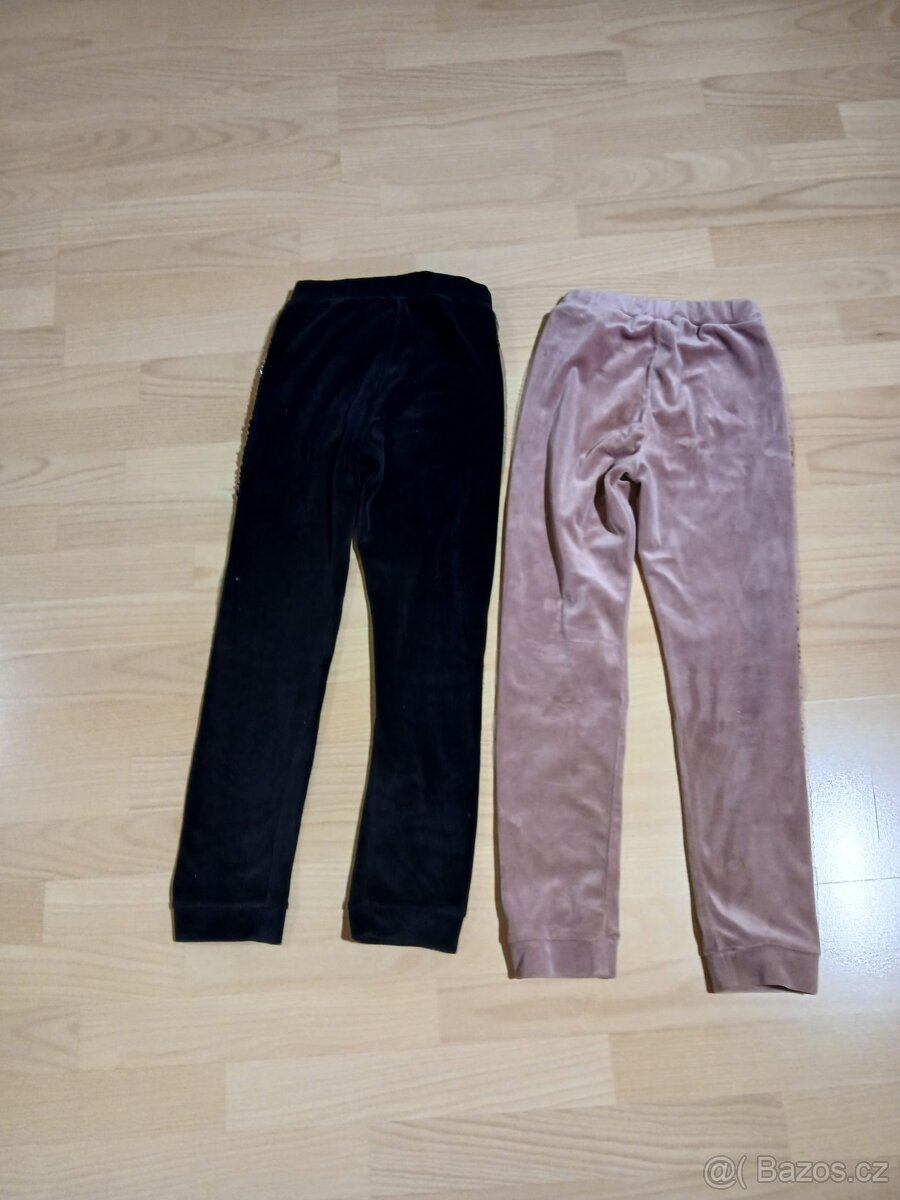 Sametové tepláky vel. 134 - 2