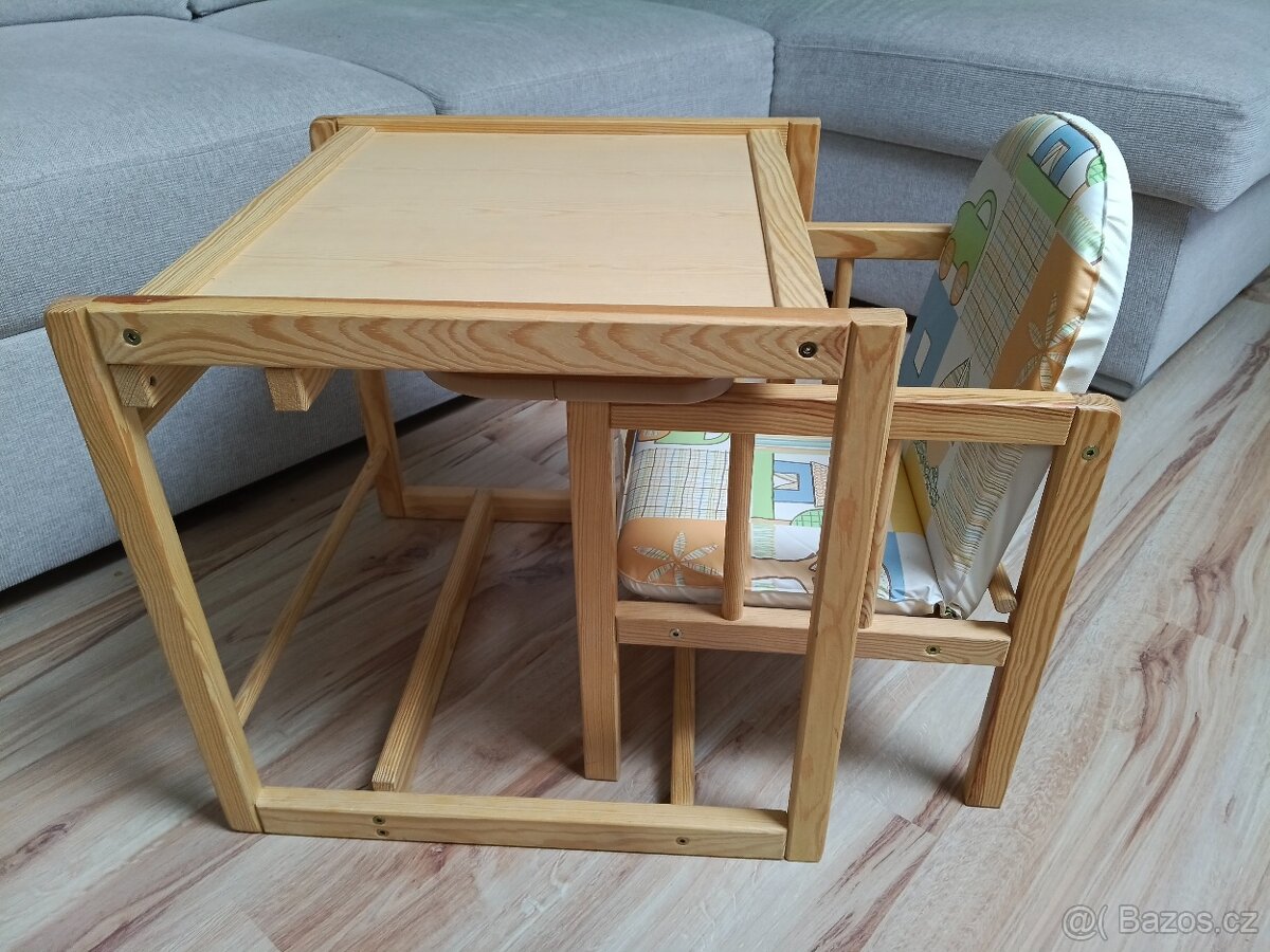 Dřevěná dětská jídelní židlička - 2