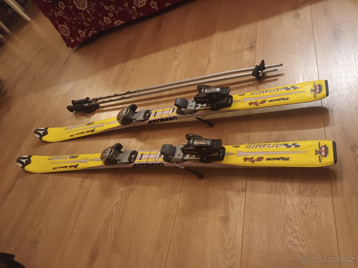 Lyže Atomic 130cm + hůlky 100 cm - 2