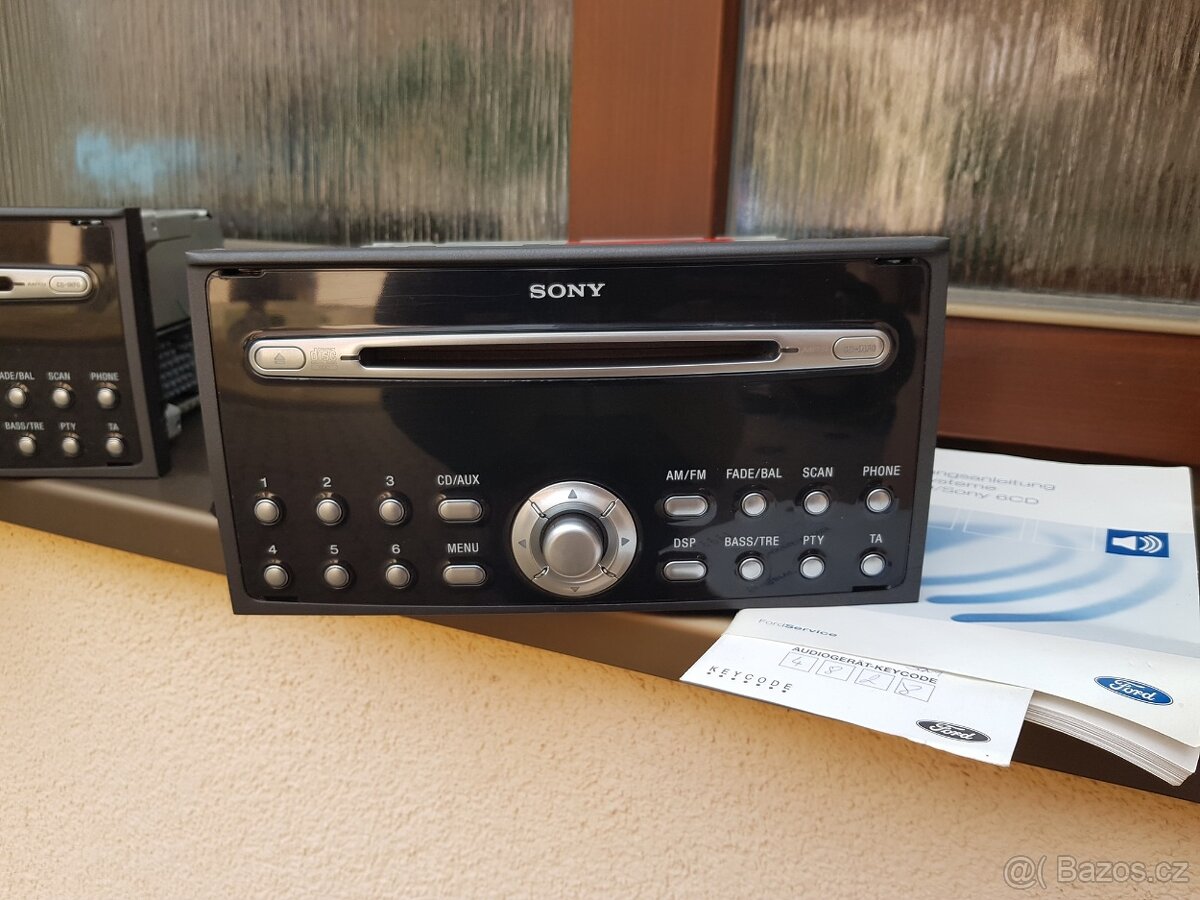 Rádio Sony MP3 zelené podsvícení , Ford C-max mk1, Focus mk2 - 2
